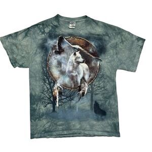 Delta Cotton Tie Dye Wolf Unisex T-shirt Size Large